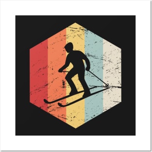 Retro 70s Winter Sports Ski Icon Posters and Art